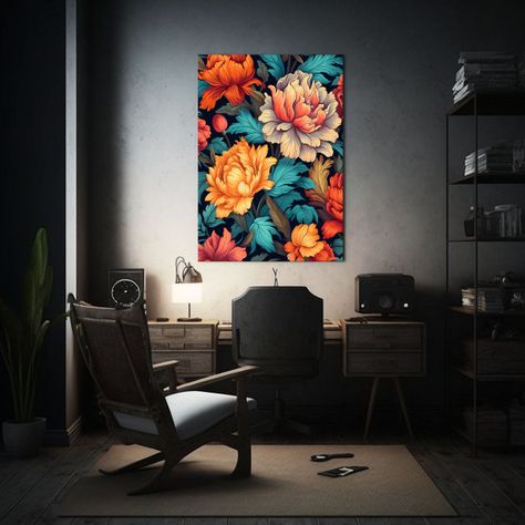 Arte De Pared Estilo Galería Floral Lienzo Urbano 20x30cm-2