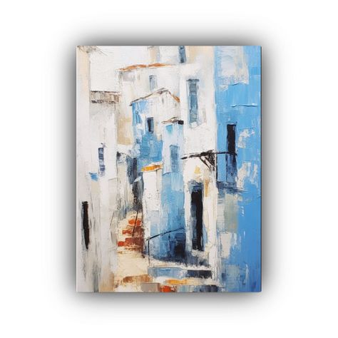 Pinturas De Decoración De Pequeños Callejones En Pueblos E 80x120cm-0