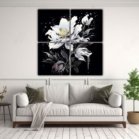 4 Bellas Artes Calidos Fantástico Blanco Y Negro 100x100 Cm-2