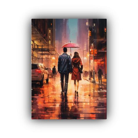 Cuadro Decorativo Pareja Corriendo De La Mano 40x60cm-0