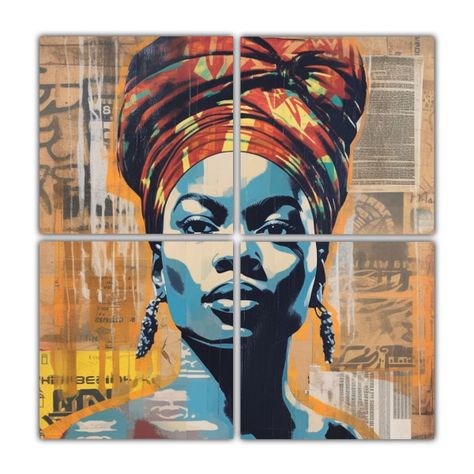 Cuadro Diseño Visión: Mujer Rodeada De 60x60 Cm-0