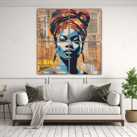 Cuadro Diseño Visión: Mujer Rodeada De 60x60 Cm-2