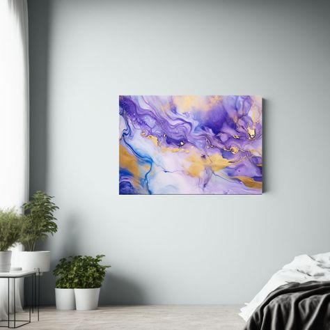 Pintura Abstracta Moderna De Lujo En Técnica De Tinta De Al 65x50cm-2