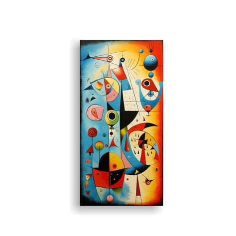 Cuadros Abstractos Miro: Composición Movimiento 50x100cm-0
