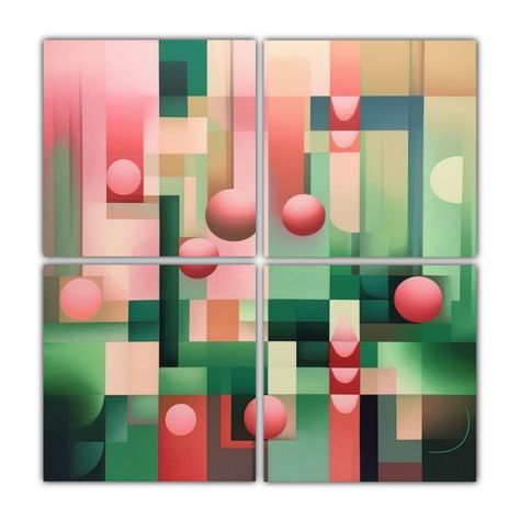 Cuadro Patron Intenso Refinado Arte Geométrico 180x180 Cm-0