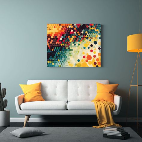 Cuadros En Lienzo Acuarela Estilo Retro Vibrante Tapestry De 60x40cm-2
