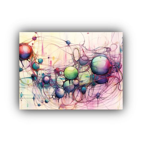 Cuadro Estilo Galeria: Neurografía único Del Complejo Circ 90x60cm-0