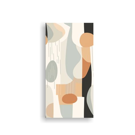 Pinturas Abstractas Con Formas Y Colores Suaves 20x40cm-0