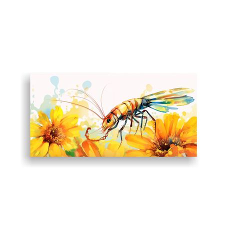 Cuadro Decorativo De Camarón En Colores 80x40cm-0