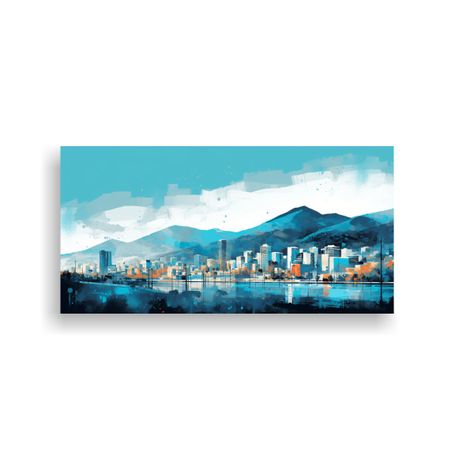 Hermoso Esquema De Santiago En Chile En Colores 160x80 Cm-0