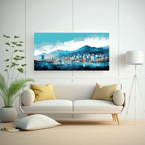 Hermoso Esquema De Santiago En Chile En Colores 160x80 Cm-2