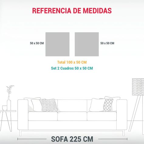 Díptico Impreso Llamativo De Pintura Acrílica 100x50 Cm-1