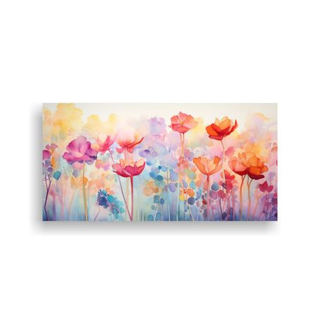 Pintura Abstracta Jardín Iluminado 100x50cm-0