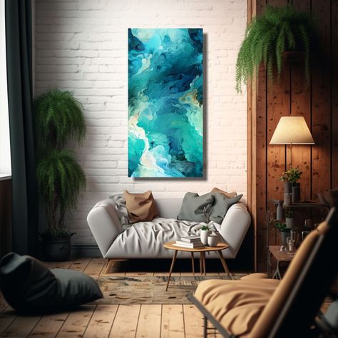 Pintura Moderna Con Colores Vibrantes Y Estética  80x160cm-2