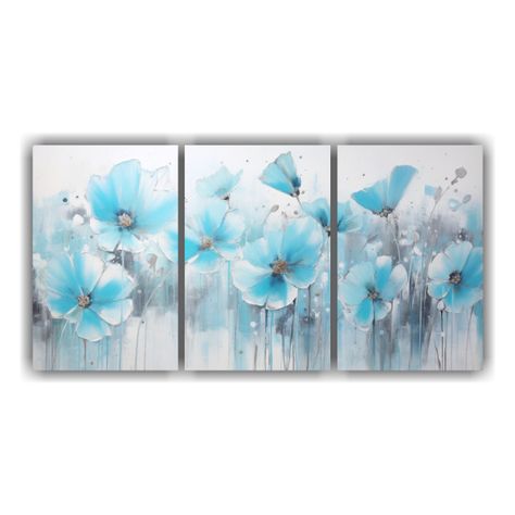 Set 3 Telas En Bastidor Hermoso Adorable Pintura 150x75 Cm-0