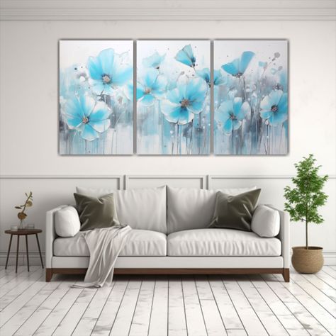Set 3 Telas En Bastidor Hermoso Adorable Pintura 150x75 Cm-2