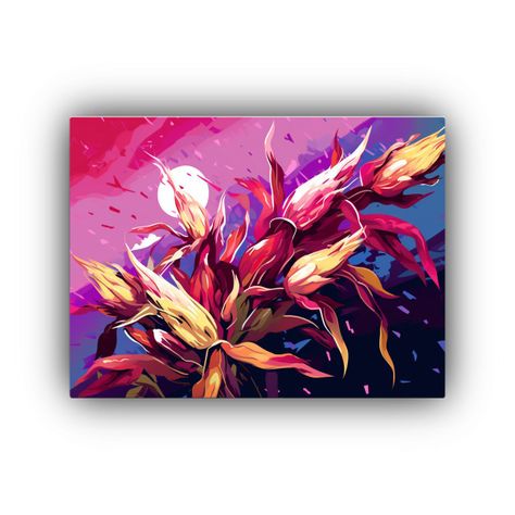 Pinturas De Maíz En Púrpura Y Rojo Con Ambiente Neonoir Es 30x20cm-0