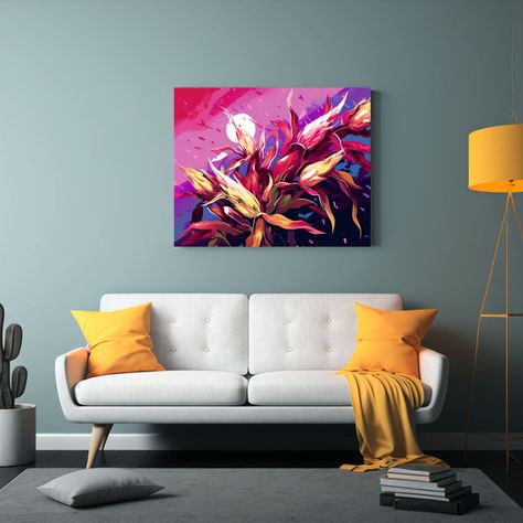 Pinturas De Maíz En Púrpura Y Rojo Con Ambiente Neonoir Es 30x20cm-2