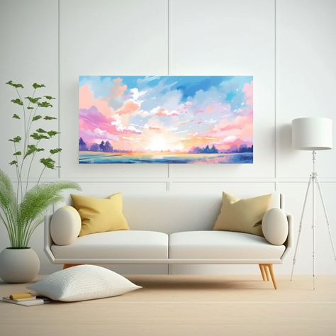 Paisaje Veraniego Impactante Con Colores Pastel Ne 60x30cm-2