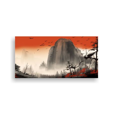 Cuadro En Bastidor: Patrón Intenso De Half Dome 160x80cm-0