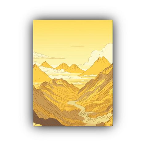 Pinturas Decorativas Canva En Amarillo Y Blanco 30x40cm-0