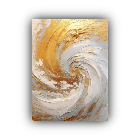 Pintura Mural Patrón Intenso Thanh Binh Oro Swirl Acrylic E 50x65cm-0