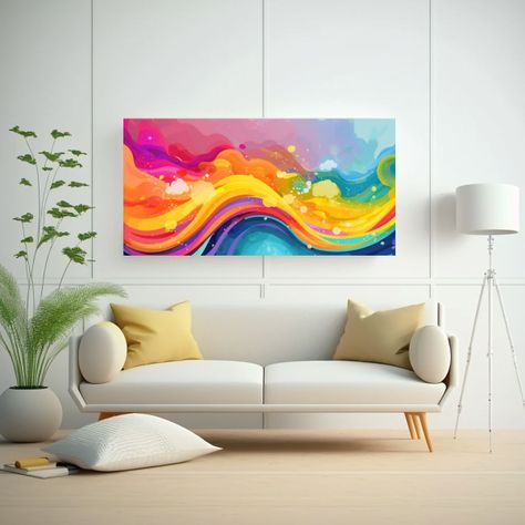 Cuadro Horizontal Vibrante Para Decoración Pride 100x50cm-2
