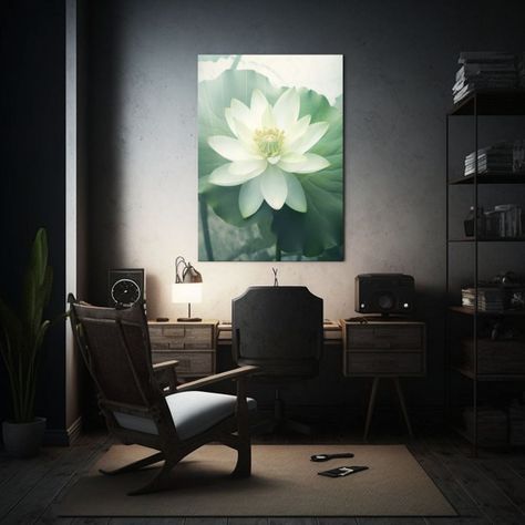 Pintura Decorativa Estilo Bauhaus Con Follaje 30x45cm-2