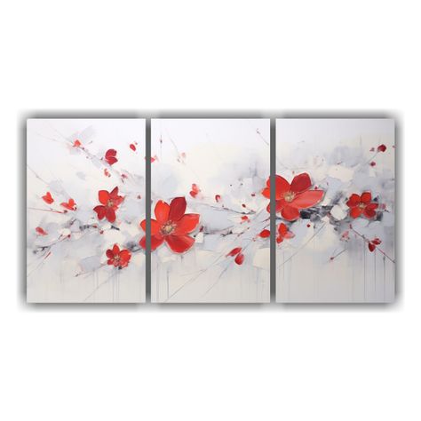 Conjunto De 3 Cuadros Abstractos En Relieve 90x45 Cm-0