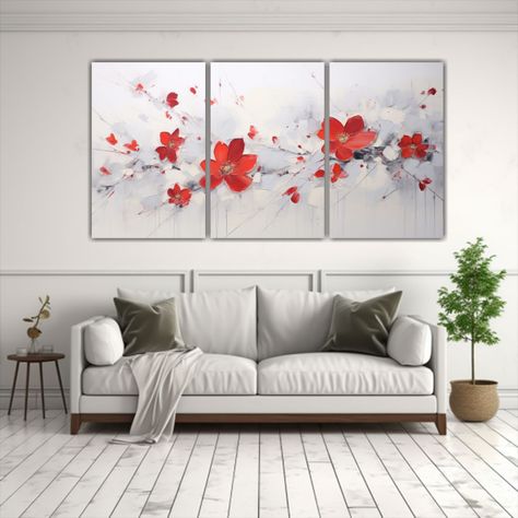 Conjunto De 3 Cuadros Abstractos En Relieve 90x45 Cm-2