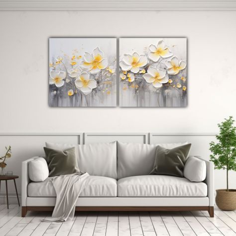 Pintura Acrílica Sin Costuras En Blanco 140x70 Cm-2
