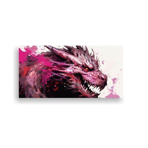 Pintura Decorativa Expresión Equilibrio: Dragón  120x60cm-0