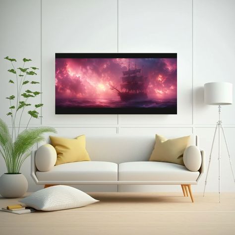 Pinturas Decorativas De Piratas En Línea Fina 100x50cm-2