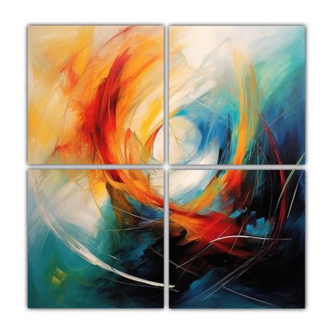 Pinturas Abstractas De La Decoración Del Comedor 120x120 Cm-0