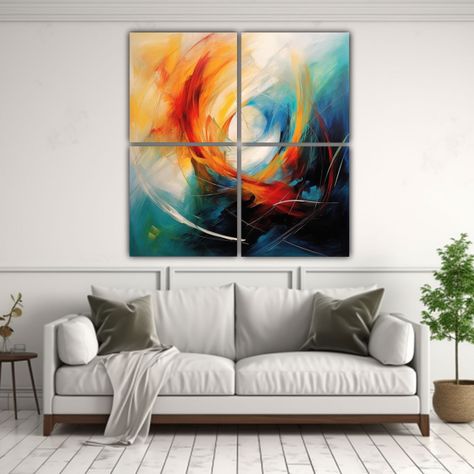 Pinturas Abstractas De La Decoración Del Comedor 120x120 Cm-2