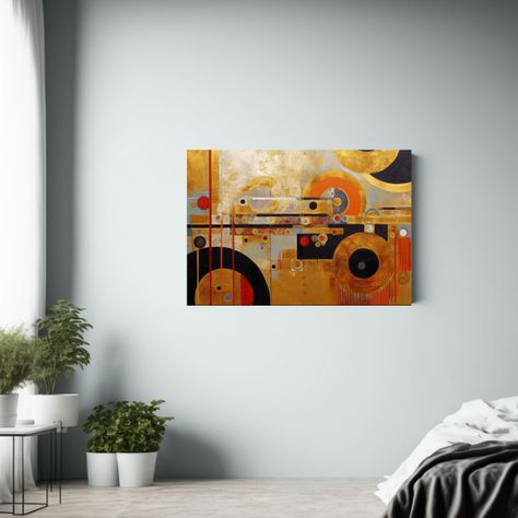 Cuadro Venta: Esquema De Trazos Audaces Con Lámina De Oro P 90x60cm-2