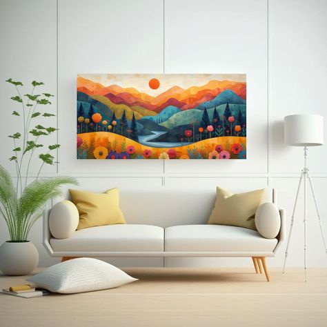 Cuadro Moderno De Paisaje Natural Fantástico 100x50cm-2