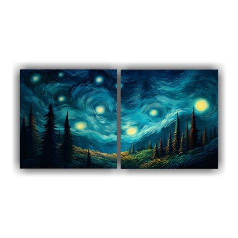 Pinturas Decorativas Set 2 Canvas Hermoso Calma 80x40 Cm-0