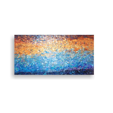 Cuadro Lienzo Decorativo Estilo Puntillismo 140x70cm-0