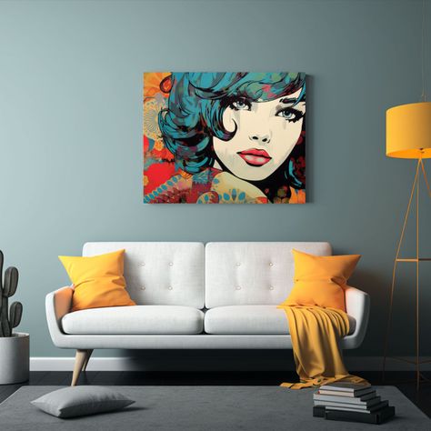 Pinturas Decorativas De Mujeres Bellas En Estilo Arte Fallid 60x40cm-2