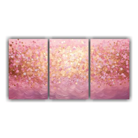 Set 3 Artes Tema Efecto Visual Estilo Puntillismo 180x90 Cm-0