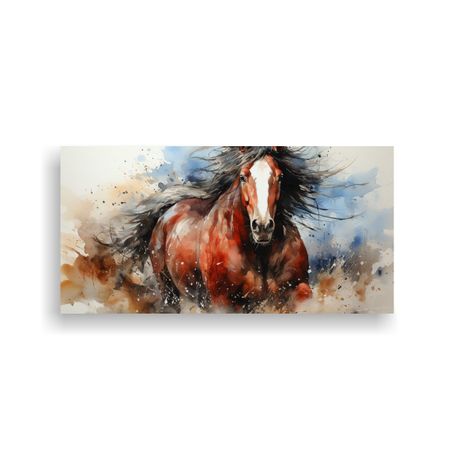 Obra De Arte Intensa De Un Caballo Clydesdale En A 100x50cm-0