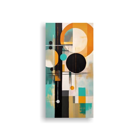 Pintura Abstracta Floral Conceptual Estilo 40x80cm-0