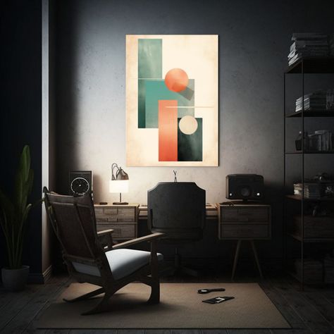 Arte De Pared Patron Intenso Calidez Minimalista 50x75cm-2