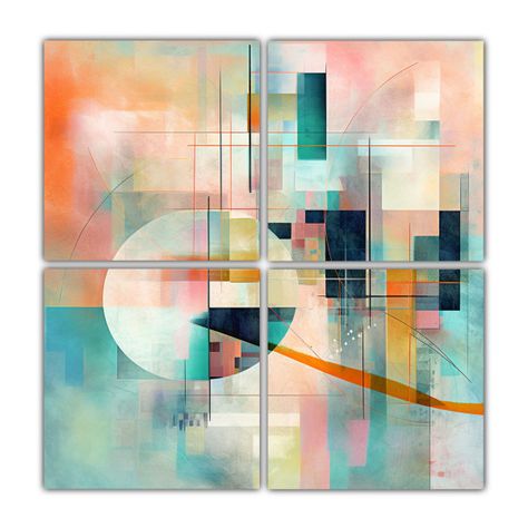 Pinturas Decorativas Abstractas De Alta 160x160 Cm-0