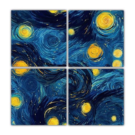 Cuadros De Decoración Estilo Galaxia Como Noche 100x100 Cm-0