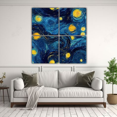 Cuadros De Decoración Estilo Galaxia Como Noche 100x100 Cm-2