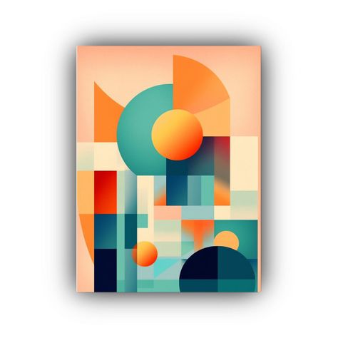 Pinturas Decorativas De Formas Geométricas Abstractas De Be 40x60cm-0