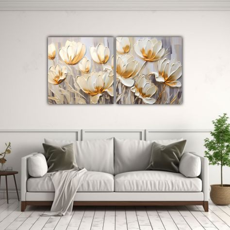 Pintura Vintage Para Dormitorio: TULIPANES 160x80 Cm-2