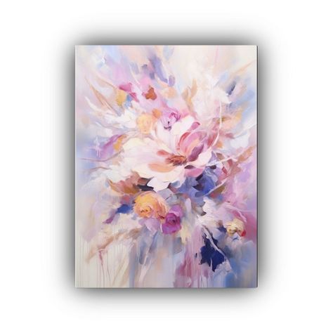 Cuadro De Belleza Natural Con Flores Y Hojas Blancas 40x60cm-0